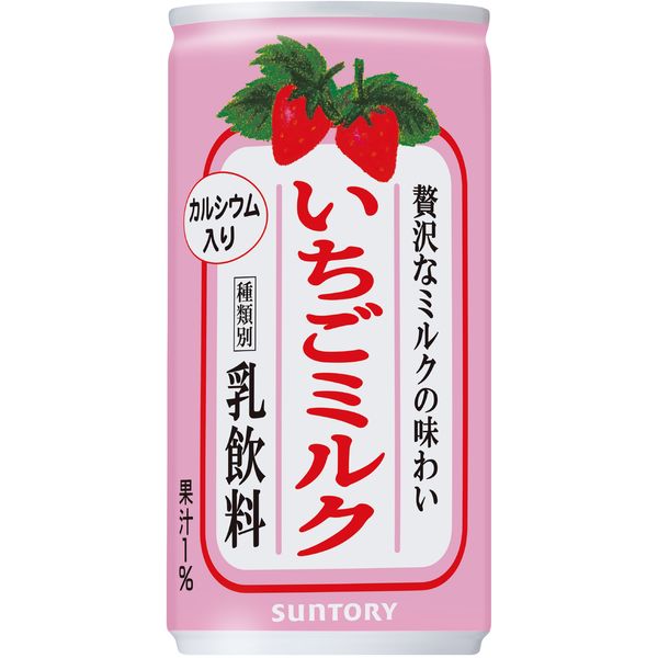 サントリー いちごミルク 190g 1箱（30缶入） - アスクル