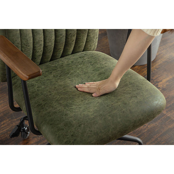 軒先渡し】東馬 TMレトラ デスクチェア グリーン 54684820 1脚