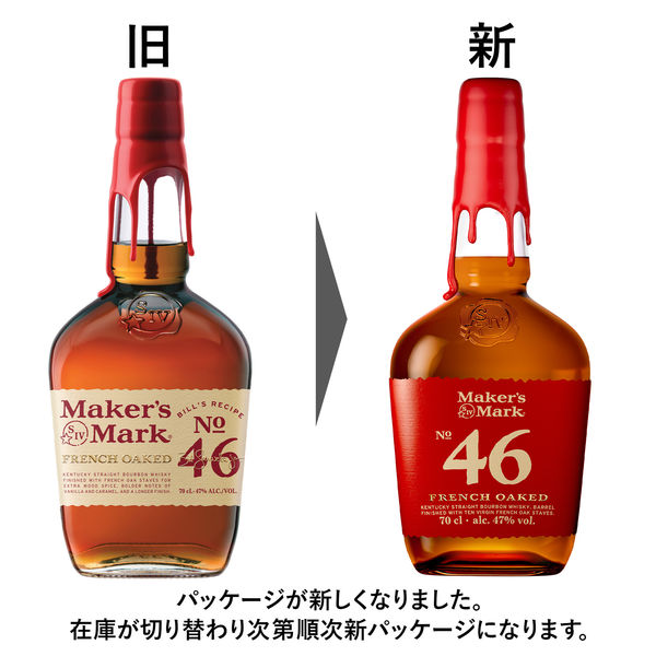 メーカーズマーク No46 47度 700ml 1本 フレンチオーク バーボン