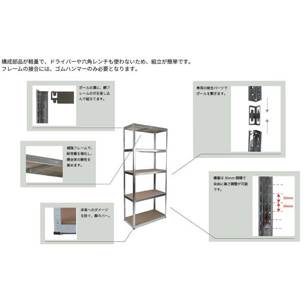 スチールラック ADMIRAL RACK 高さ120×幅90×奥行45cm 77810022 1 スチールラック ADMIRAL RACK 高さ120×幅90×奥行45cm 77810022 1