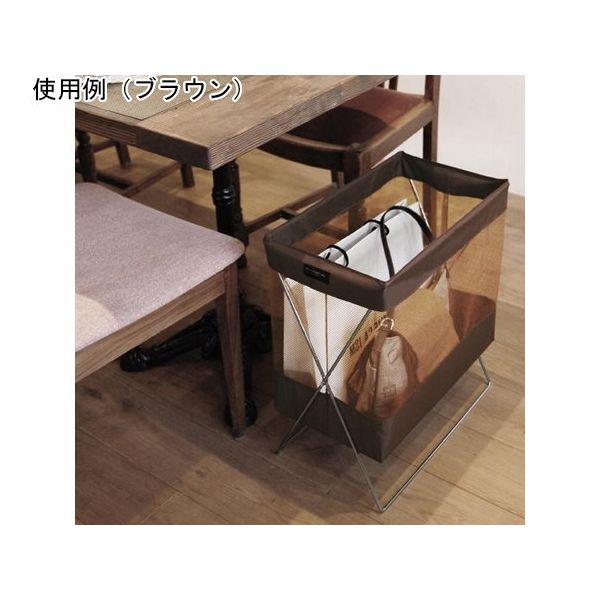 ミニサイドワゴン　ブラウン　手荷物置き　（5個）＋おまけ1個 サキ saki ミニサイドワゴン・メッシュ R-331 日本製 荷物置き