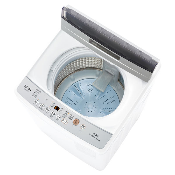 AQUA 全自動洗濯機 AQW-S4P（W） 1台 - アスクル