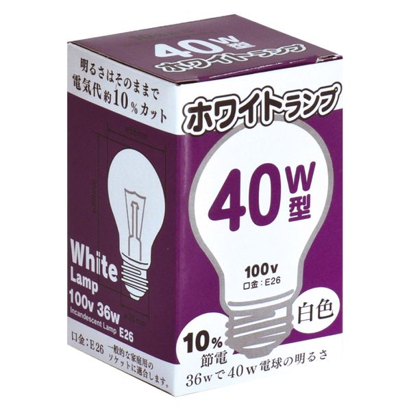 Line Me Ceramic 3色セット　白熱電球付 白熱電球 E26 40W形 シリカ 2個入 [品番]06-1761｜株式会社