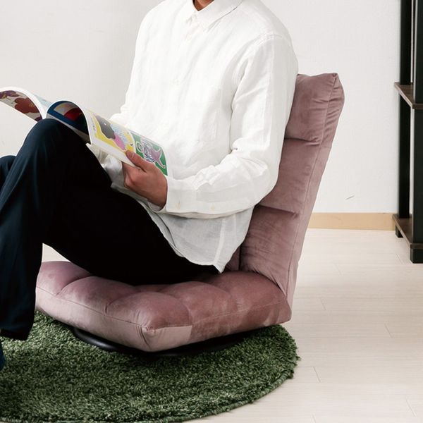 武田コーポレーション 背中まで支えてくれる回転フロア座椅子ピンク