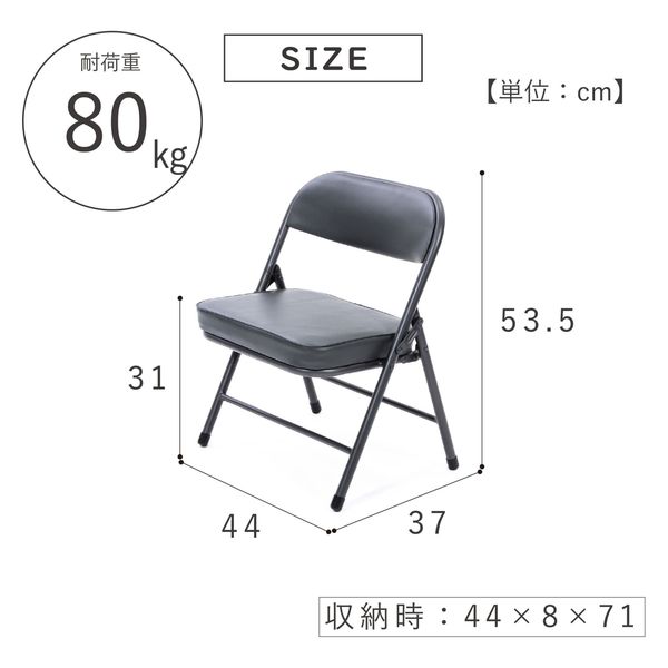 武田コーポレーション 背付き折りたたみチェアローワイド T3