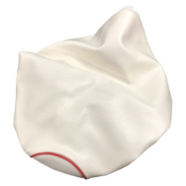 ALBA ディオ(AF62/AF68)シートカバー 白カバー・赤パイピング 被せ