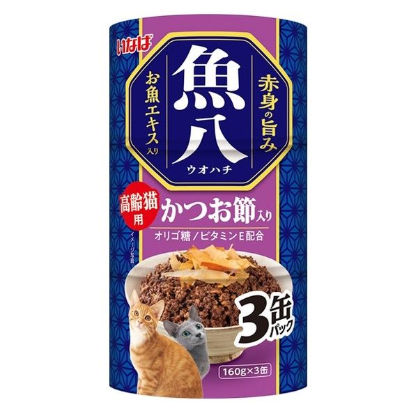 いなば 魚八 高齢猫用 かつお節入り（160g×3缶）18個 キャットフード 