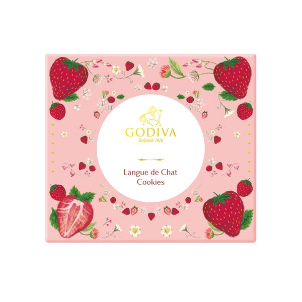 〈GODIVA〉あまおう苺ラングドシャクッキー アソートメント18枚入〈季節限定〉1箱 ゴディバ 三越伊勢丹 紙袋付 ホワイトデー