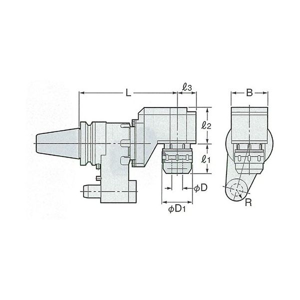 日研工作所 ソリッド型オフセットタイプアンギュラヘッド BT50-AFC32-230 1式 62-3629-30（直送品） - アスクル