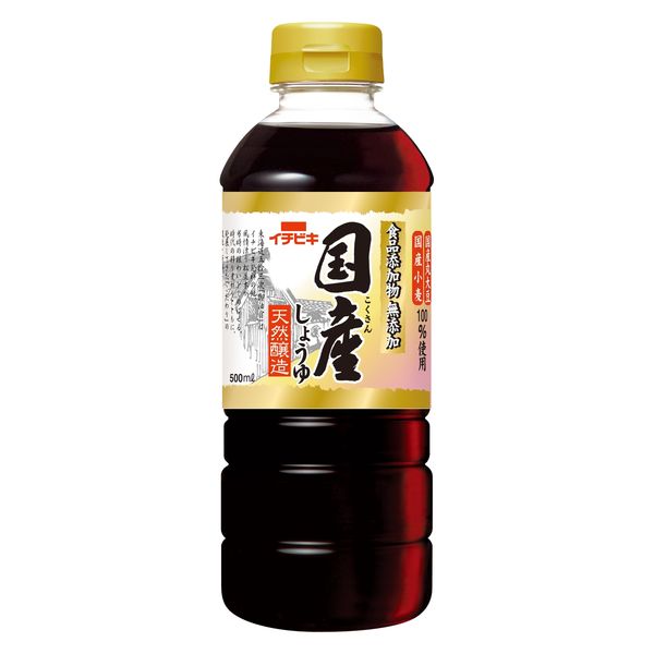 無添加国産しょうゆ 500ml 3個 イチビキ 醤油 - アスクル