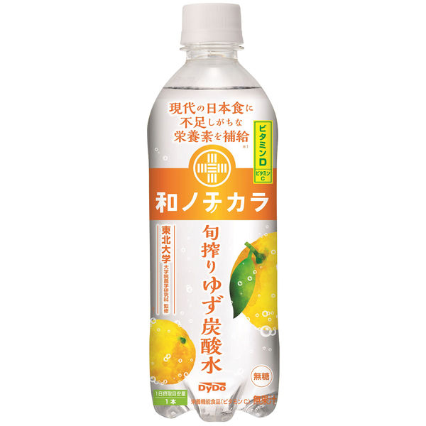 ダイドードリンコ 和ノチカラ 旬搾りゆず炭酸水 500ml 1箱(24本入