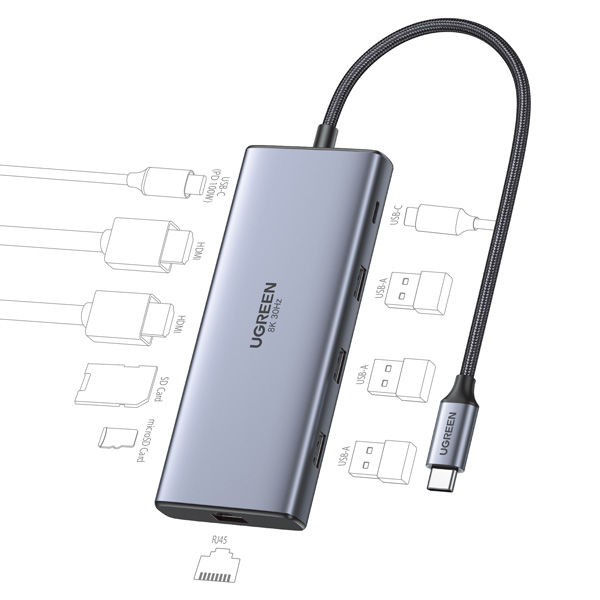 ドッキングステーション 10-in-1 HDMI×2 LAN Type-C（100W） USB-A