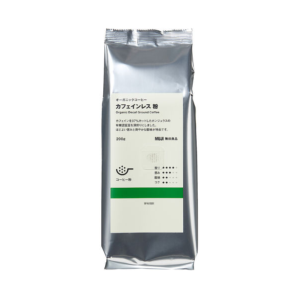 コーヒー粉】無印良品 オーガニックコーヒー カフェインレス 粉 コーヒー粉】無印良品 オーガニックコーヒー カフェインレス 粉