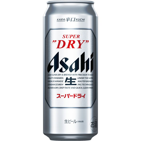 ビール アサヒ スーパードライ 500ml 1パック(6本入) 缶ビール - アスクル