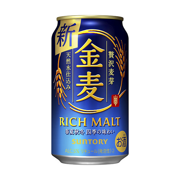 ビール類 金麦 350ml 4ケース(96本) 缶 第3のビール 新ジャンル サントリー - アスクル