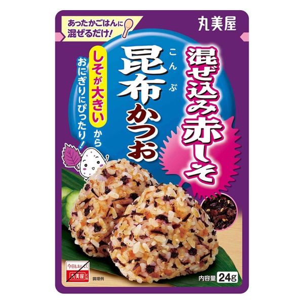 丸美屋 混ぜ込み赤しそ 昆布かつお 24g 1セット（3個）ふりかけ - アスクル