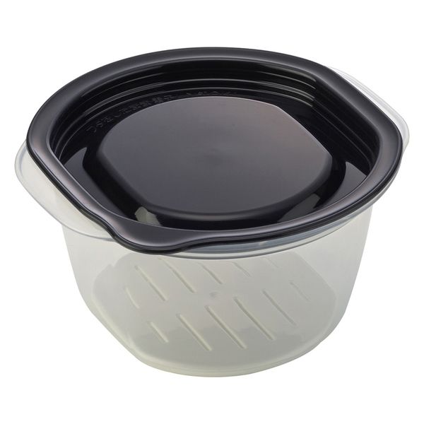 イノマタ化学 すのこ付きごはん容器 ブラック #1772 1個（直送品