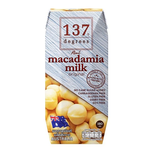 ハルナプロデュース 137degrees マカダミアミルク 180ml 1箱(36