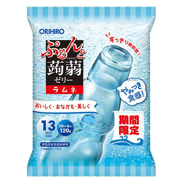 ぷるんと蒟蒻ゼリーパウチ ラムネ 24個 オリヒロ - アスクル