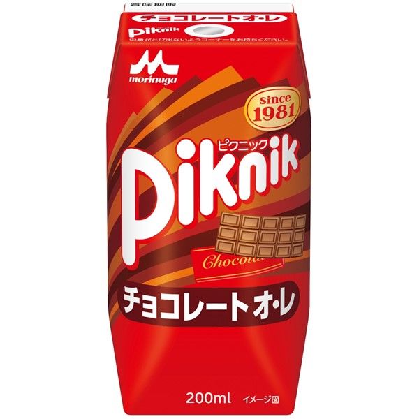 森永乳業 ピクニック チョコレートオ・レ 200ml 1セット（48本