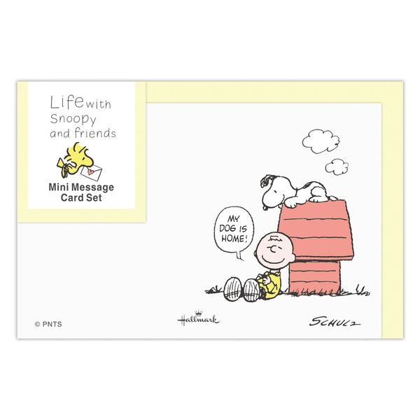 日本ホールマーク ミニメッセージカードセット スヌーピーLFイエロー