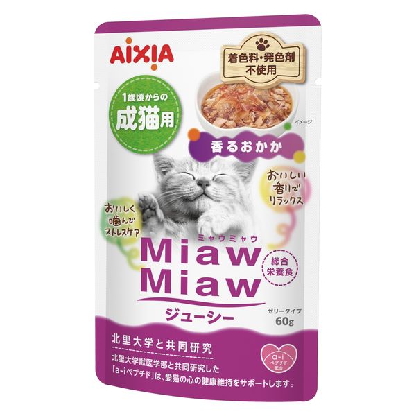 ミャウミャウ ジューシー 成猫用 香るおかか ゼリータイプ 60g 1セット