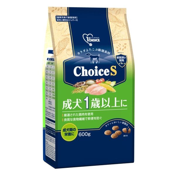 ファーストチョイス ChoiceS 成犬 1歳以上に チキン 600g 3袋 アース