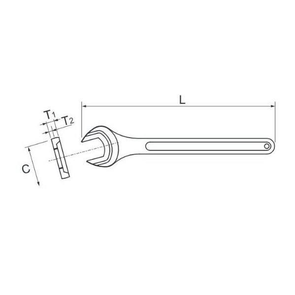 旭金属工業 強力極薄スパナ(センサーナット用)10mm SST0010 1丁