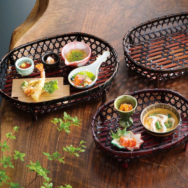 高評価! ヤマコー 小判型オードブル盛篭 小 22369 1個(直送品) - アスクル 食器・サービングウェア