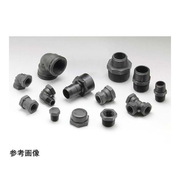 アズワン PP ネジ継手 ポリオスメスエルボ R3/4×Rc3/4 67-3081-68 1個