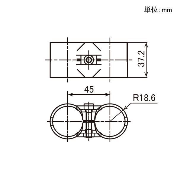 矢崎化工 イレクターΦ32用 メタルジョイント SJー11A SJ-11A 1セット(5