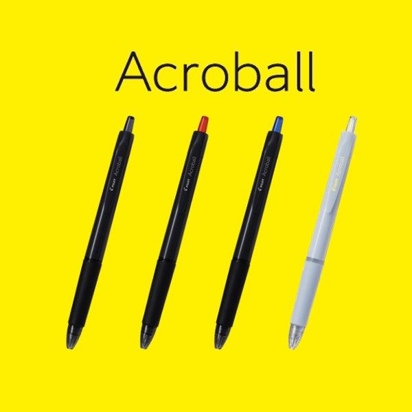 パイロット 油性ボールペン アクロボール 0.7mm ブラック軸 赤