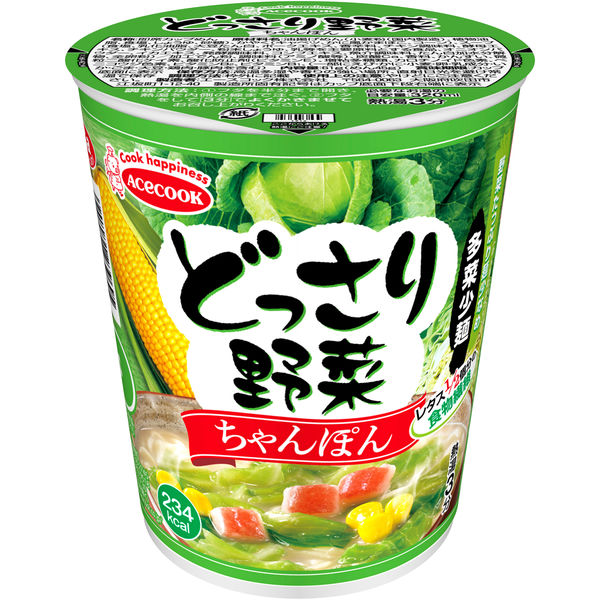 エースコック どっさり野菜 ちゃんぽん 1セット（12個） - アスクル