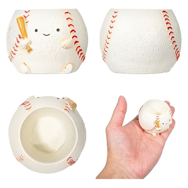 ケーイーアイ リトルレジンポット 野球ボール 1号ポット用 鉢