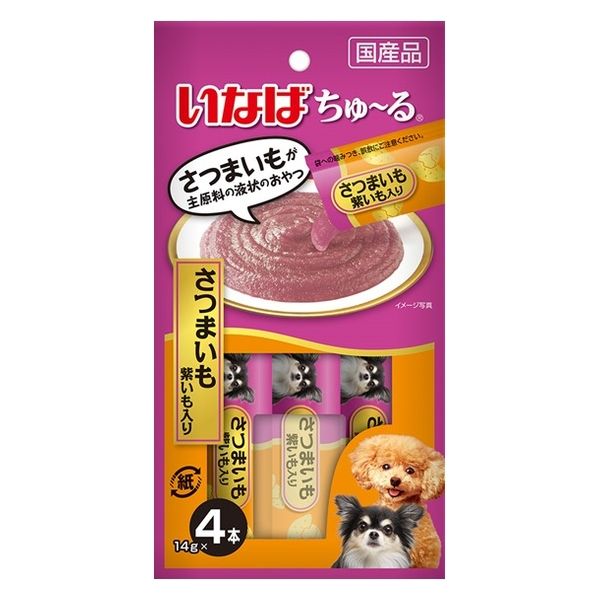 ゆ*り様 犬のおやつ 大量 いなば わんちゅーる 240本 wanちゅ～る いなば ちゅ～る さつまいも 紫いも入り 国産（14g×4本）1セット