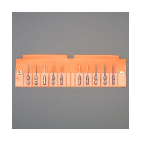 エスコ 10本組/T 1ーT15 [Torx]ドライバービット EA611GM-110 1