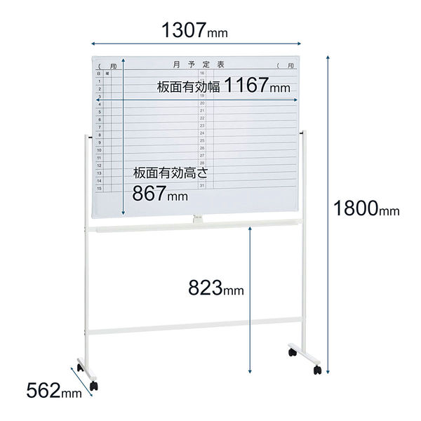 アウトレット】プラス WBシリーズ 罫引（両面・1ヶ月予定表/片面無地