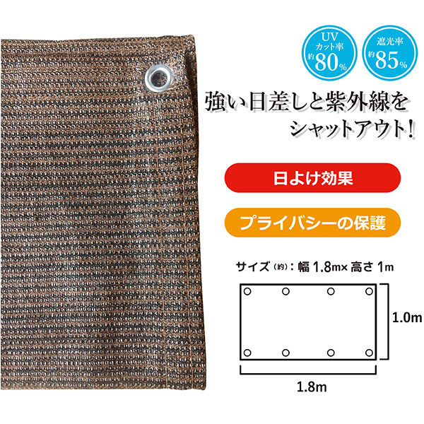 ジェイワークスプランニング ベランダシェード 8個穴 JVS-118 1枚（直送品） - アスクル