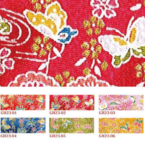 日本紐釦貿易(Nippon Chuko) ちりめんカット 金彩 約23×33cm 桜