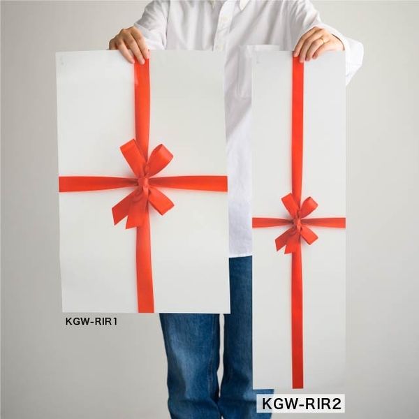 ヘッズ 掛け紙ワイド型/フォトプリント赤リボン-2(30枚) KGW-RIR2 1