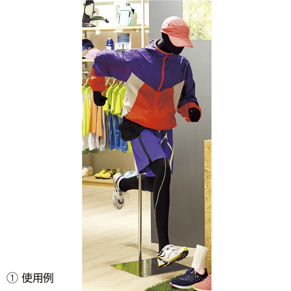フレキシブルマネキン 紳士タイプ ストアエキスプレス ブラック 紳士フレキシブルマネキン（ウレタン可動式）SM0531 ブラック