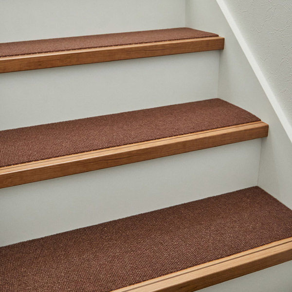 玄関渡し】 萩原 階段マット 15枚入り 滑りにくい フリーカット グレー