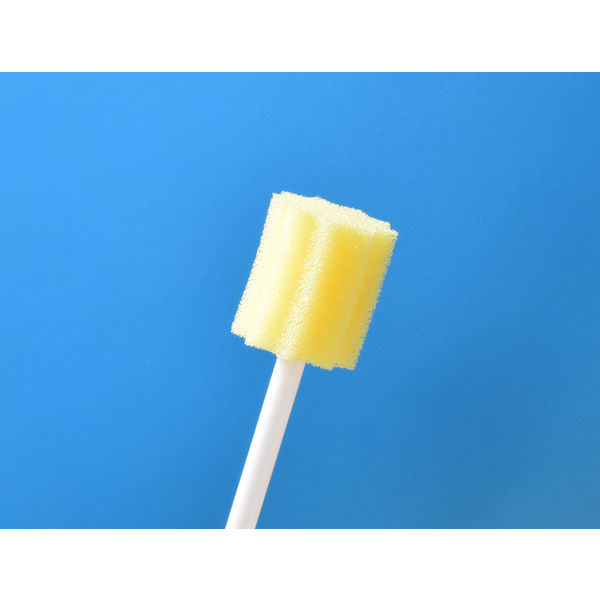 【福袋セール】 イワツキ ケアポンジH 1箱(300本入:50本x6袋 007-70217 プラ軸 清拭・洗浄介助