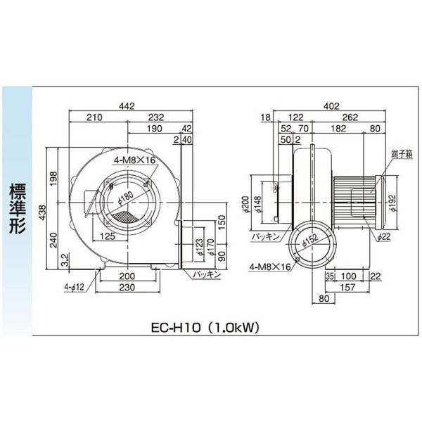 昭和電機 電動送風機(標準) EC-H10-R313 1PC（直送品） - アスクル