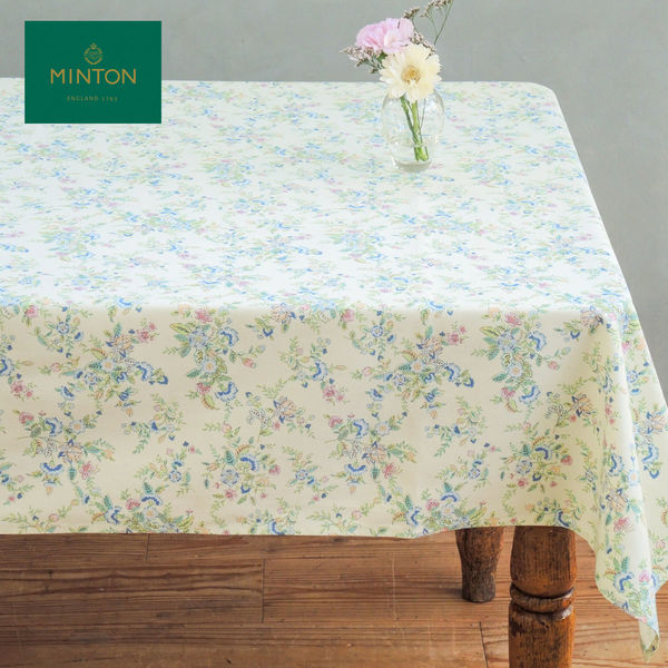 川島織物セルコン MINTON テーブルクロス HM1224 130×180cm ブルー HM1224_31B 1枚（直送品） - アスクル