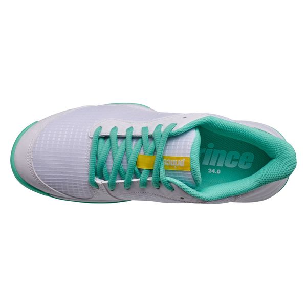 prince (プリンス) テニス・バドミントン 靴・シューズ オールコート用シューズ 部活 トレーニング 練習 日本ソフトテニス連盟公認商品  メンズ・レディース 男性用・女性用 【ホワイト/エメラルドグリーン】 白 緑 DPS413 {SK} Prince(プリンス) テニス シューズ オールコート用シューズ 23.0