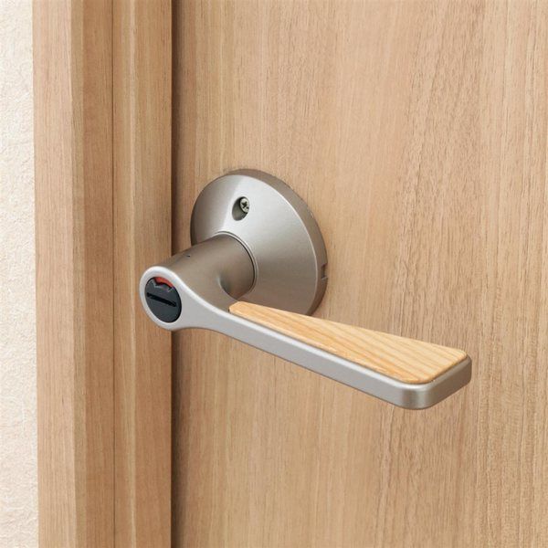 マツ六 リフォーム用レバー錠 ハイブリッドトイレ用 シルバー