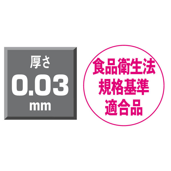 ポリ袋（規格袋） LDPE・透明 0.03mm厚 18号 380mm×530mm 1セット