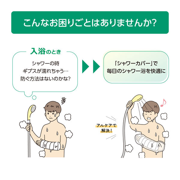 アルケア シャワーカバー ショート 17212 1袋（2枚入） - アスクル