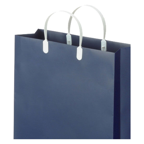 SMAP 紙袋 手提げ紙袋（マットフィルム貼り・ハッピータックタイプ） 平紐 紺 S 1